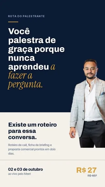 Estático: você palestra de graça porque nunca aprendeu a fazer a pergunta