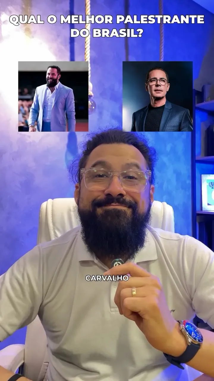 Vídeo com dois palestrantes lado a lado: qual o melhor palestrante do Brasil