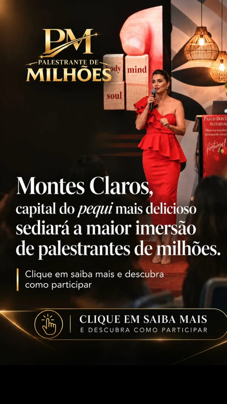 Estático dourado: Montes Claros sediará a maior imersão de palestrantes de milhões