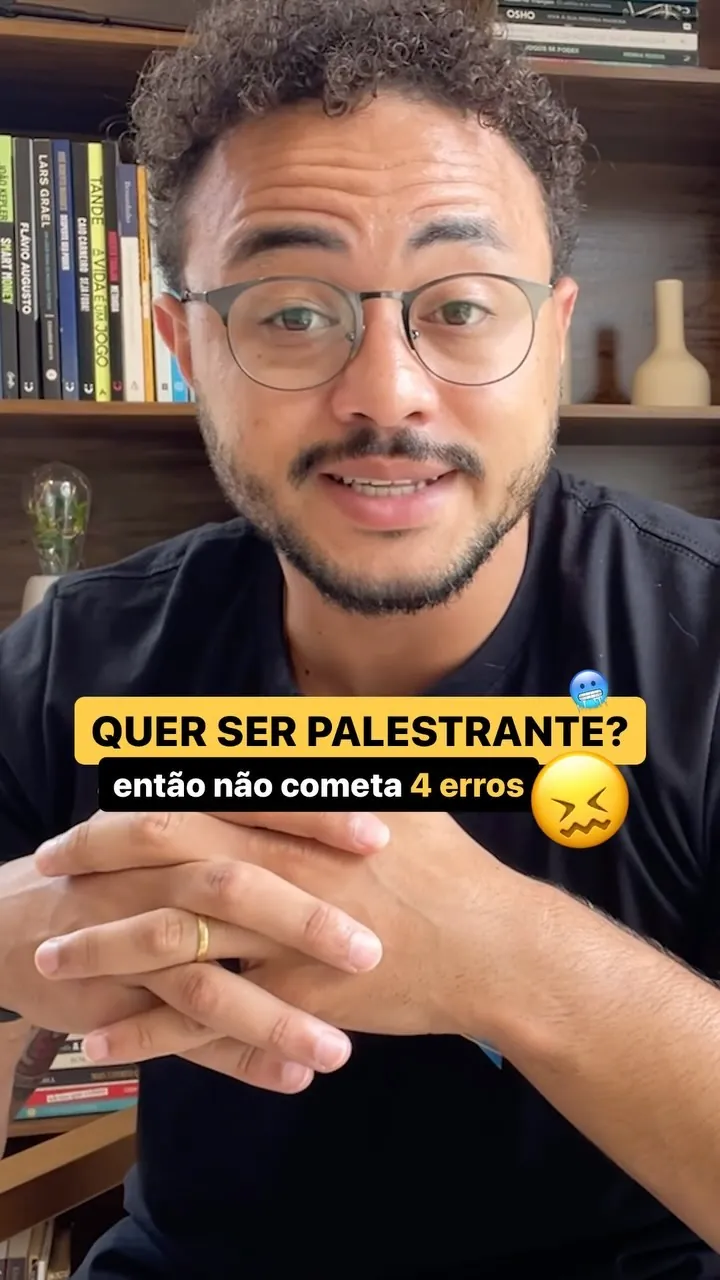 Vídeo com selo: quer ser palestrante? então não cometa 4 erros