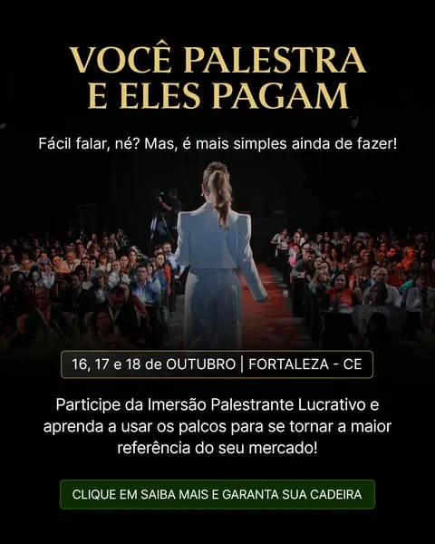 Estático: você palestra e eles pagam