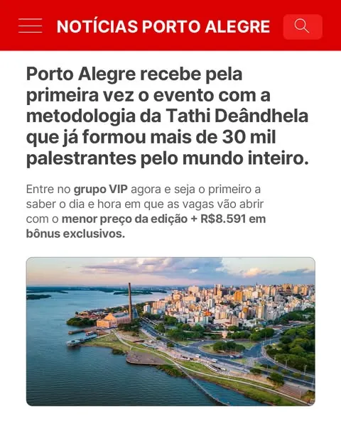 Criativo em formato de portal de notícias